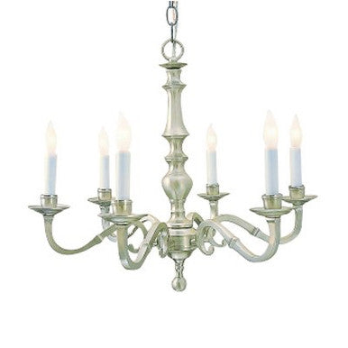 JVI Designs Eight Light Cast Brass Chandelier in Satin Nickel 906-17