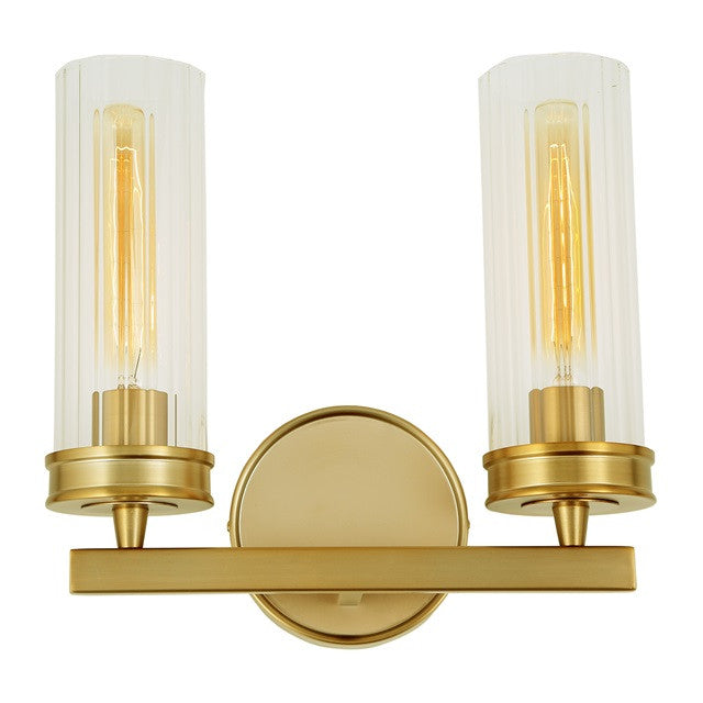 JVI Designs Hamilton Two Light Wall Sconce in Satin Brass 422-10