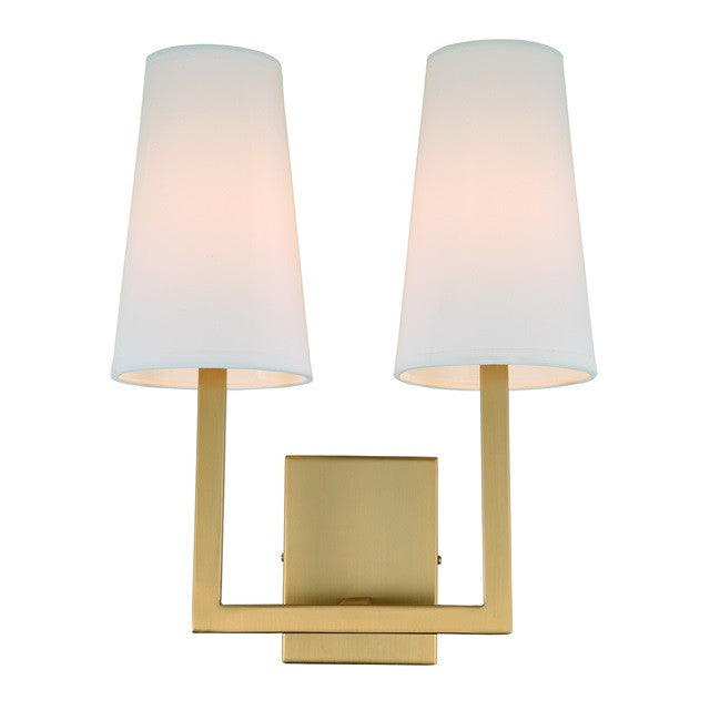 JVI Designs Sullivan Two Light Wall Sconce in Satin Brass 432-10