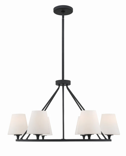 Crystorama Keenan 6 Light Black Forged Chandelier KEE-A3006-BF