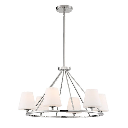 Crystorama Keenan 6 Light Polished Nickel Chandelier KEE-A3006-PN