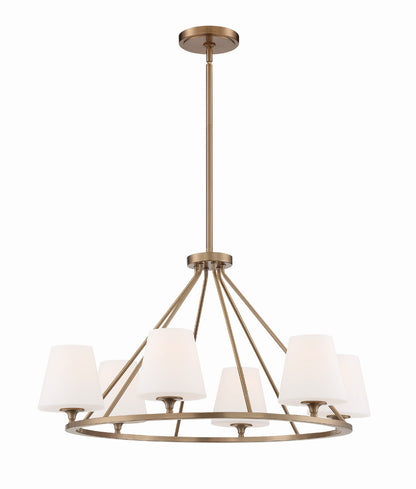 Crystorama Keenan 6 Light Vibrant Gold Chandelier KEE-A3006-VG