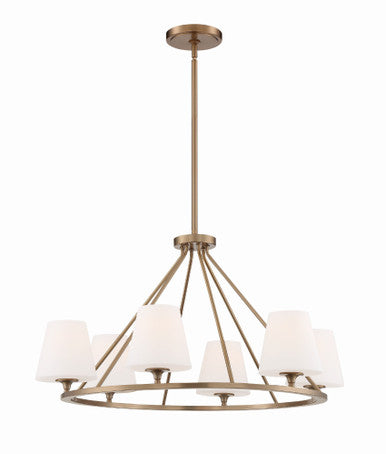 Crystorama Keenan 6 Light Vibrant Gold Chandelier KEE-A3006-VG