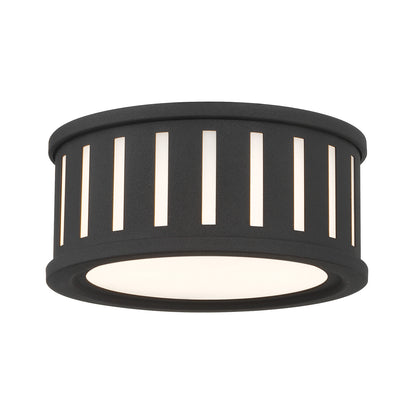 Crystorama Kendal 2 Light Black Forged Flush Mount 
 KEN-2200-BF