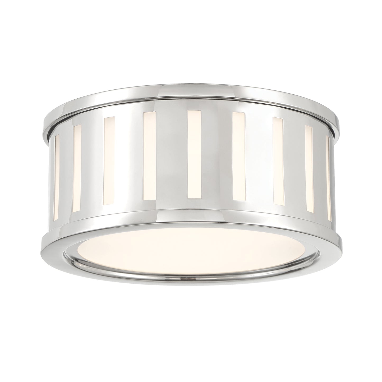 Crystorama Kendal 2 Light Polished Nickel Flush Mount 
 KEN-2200-PN