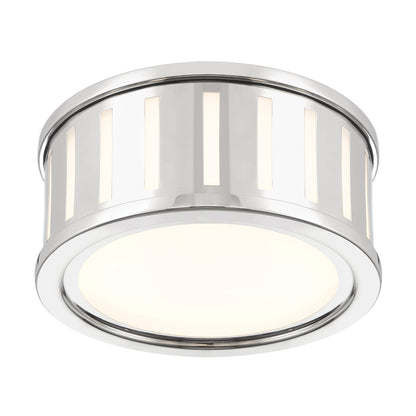 Crystorama Kendal 2 Light Polished Nickel Flush Mount 
 KEN-2200-PN