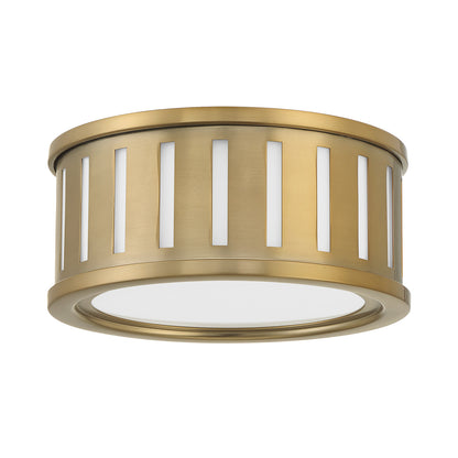 Crystorama Kendal 2 Light Vibrant Gold Flush Mount 
 KEN-2200-VG