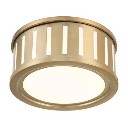 Crystorama Kendal 2 Light Vibrant Gold Flush Mount 
 KEN-2200-VG