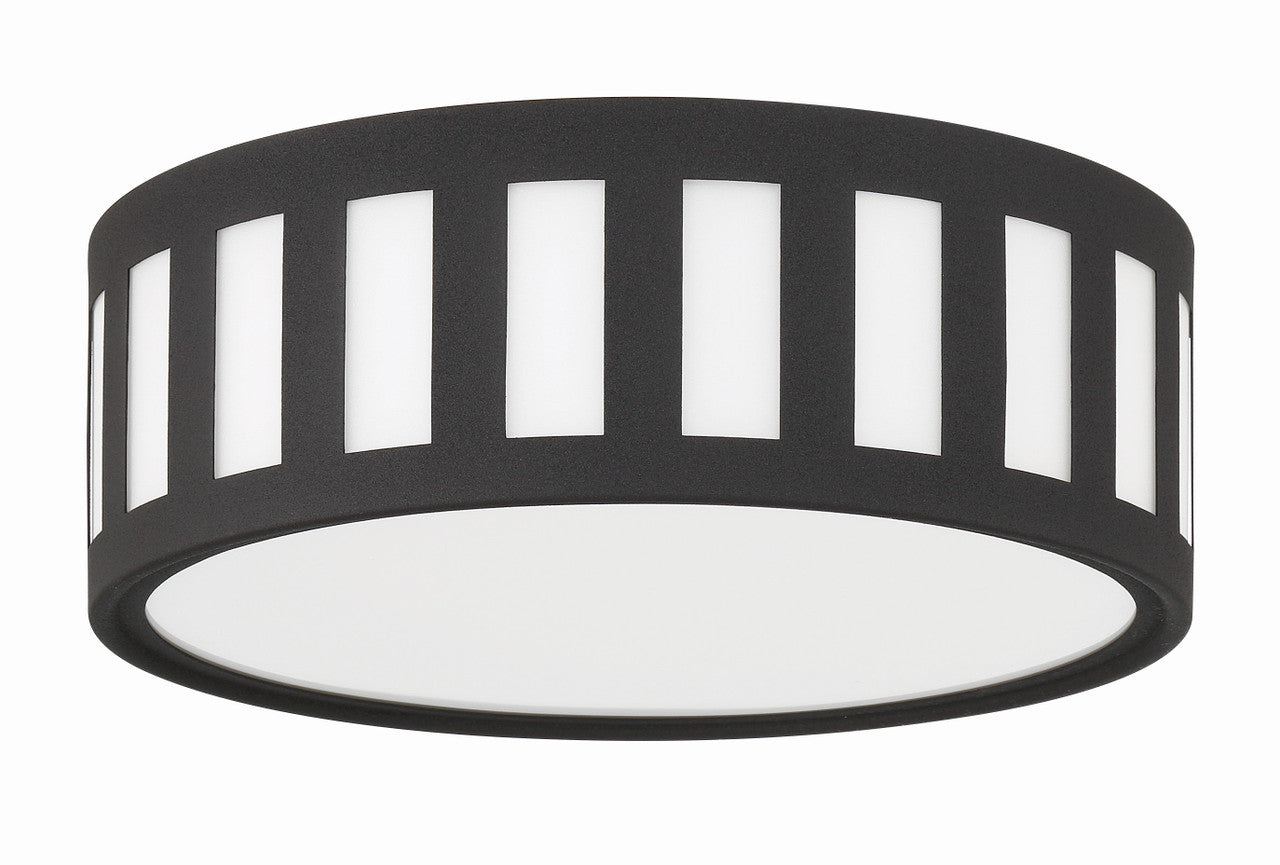 Crystorama Kendal 3 Light Black Forged Ceiling Mount KEN-2203-BF