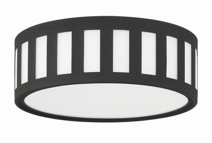 Crystorama Kendal 3 Light Black Forged Ceiling Mount KEN-2203-BF