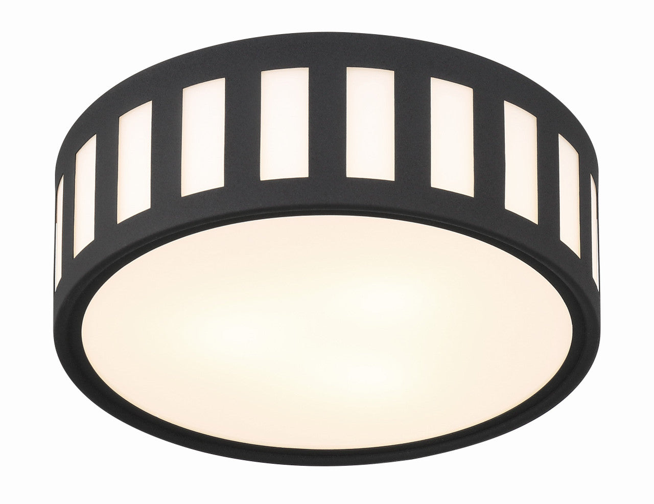 Crystorama Kendal 3 Light Black Forged Ceiling Mount KEN-2203-BF