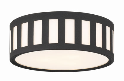 Crystorama Kendal 3 Light Black Forged Ceiling Mount KEN-2203-BF