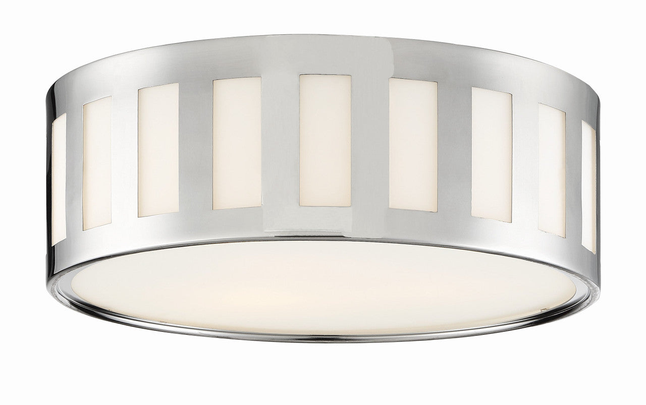 Crystorama Kendal 3 Light Polished Nickel Ceiling Mount KEN-2203-PN