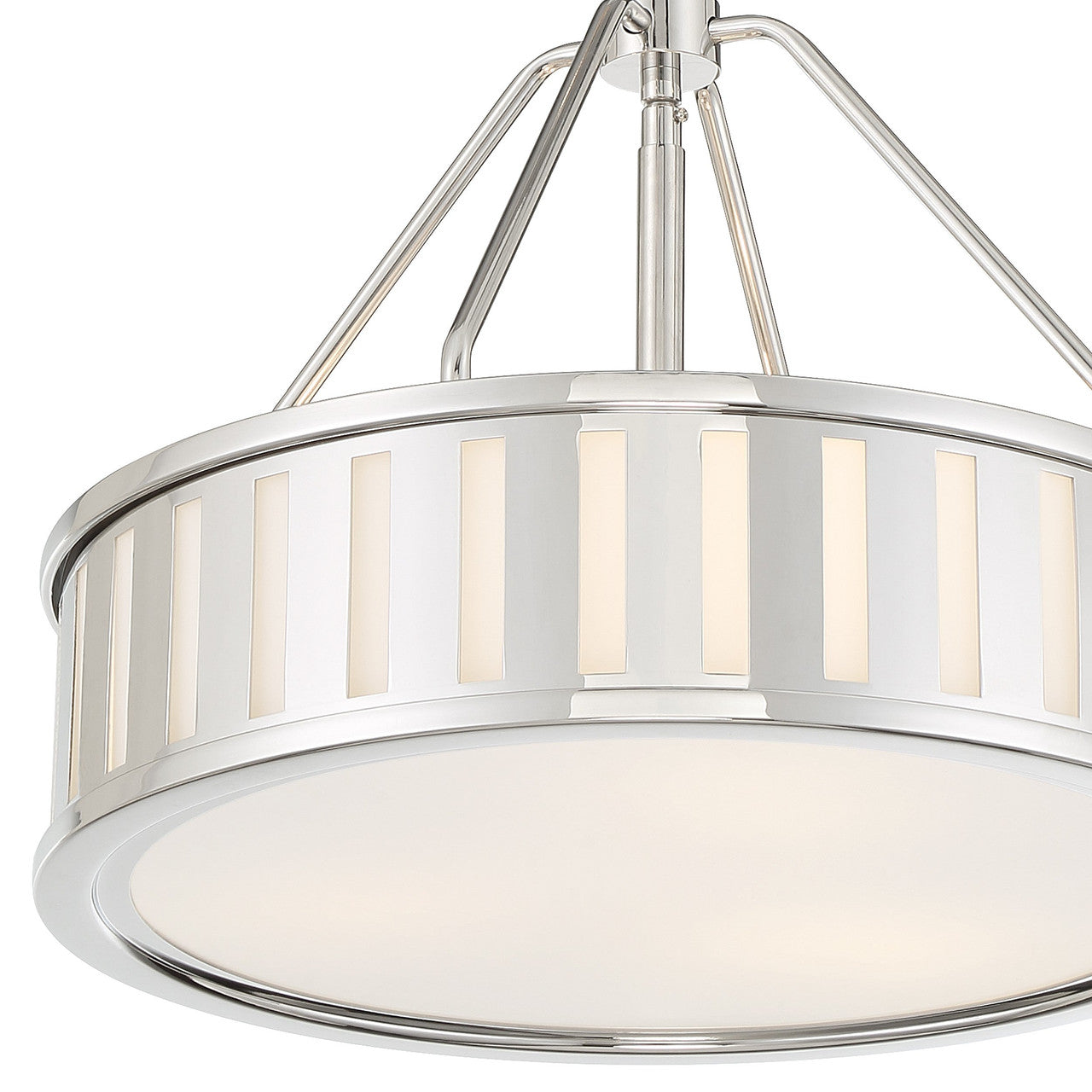 Crystorama Kendal 3 Light Polished Nickel Pendant KEN-8303-PN