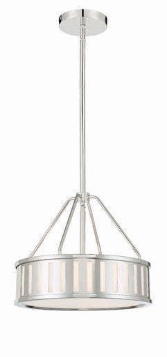 Crystorama Kendal 3 Light Polished Nickel Pendant KEN-8303-PN