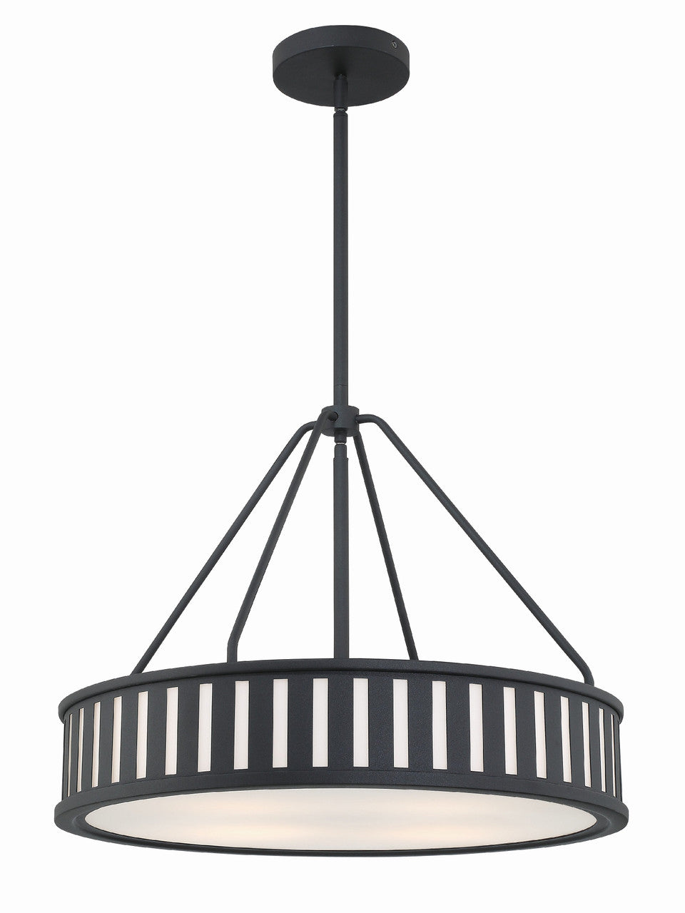 Crystorama Kendal 4 Light Black Forged Pendant KEN-8304-BF