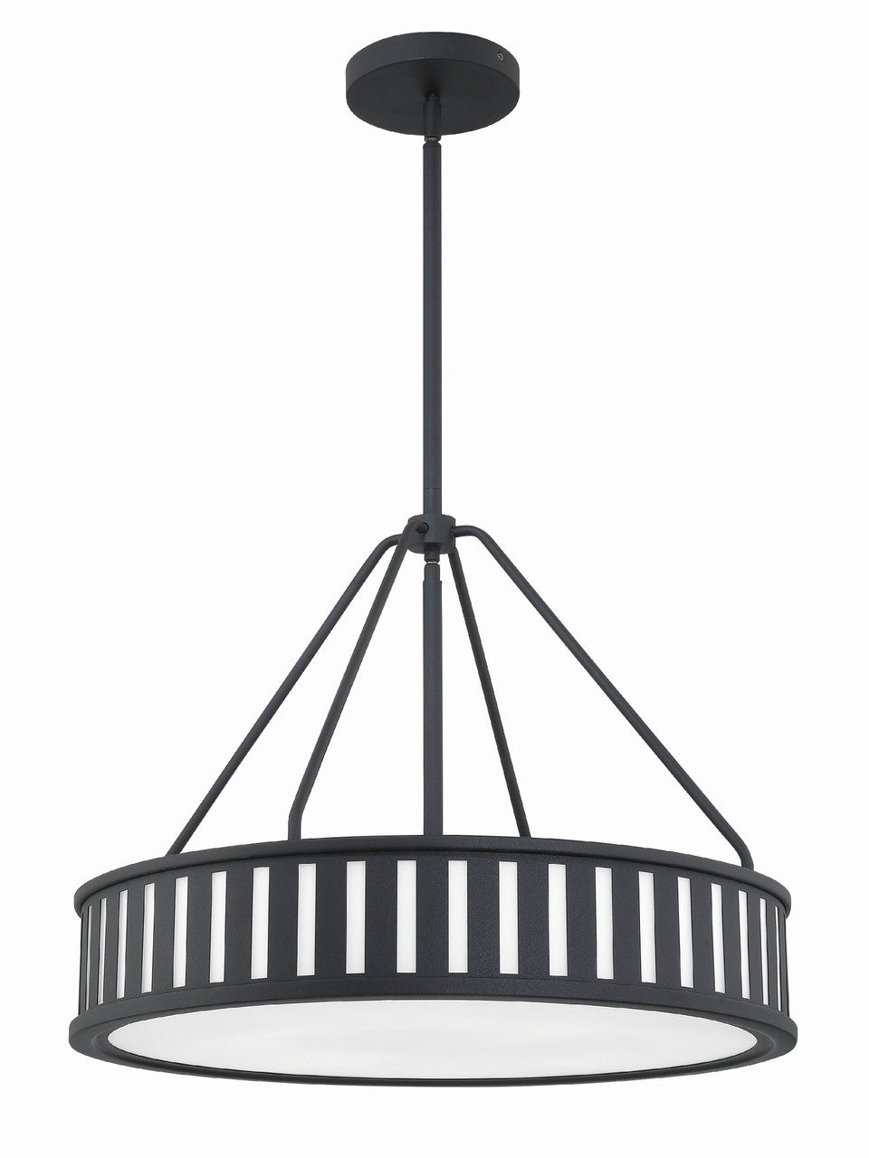 Crystorama Kendal 4 Light Black Forged Pendant KEN-8304-BF