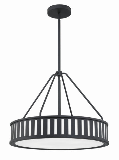 Crystorama Kendal 4 Light Black Forged Pendant KEN-8304-BF