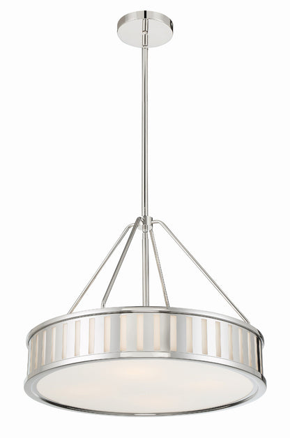 Crystorama Kendal 4 Light Polished Nickel Pendant KEN-8304-PN