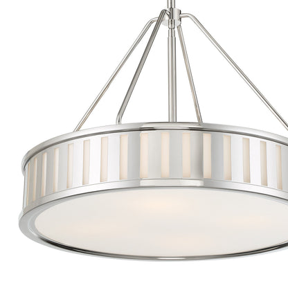 Crystorama Kendal 4 Light Polished Nickel Pendant KEN-8304-PN