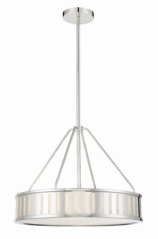 Crystorama Kendal 4 Light Polished Nickel Pendant KEN-8304-PN