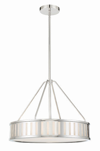 Crystorama Kendal 4 Light Polished Nickel Pendant KEN-8304-PN