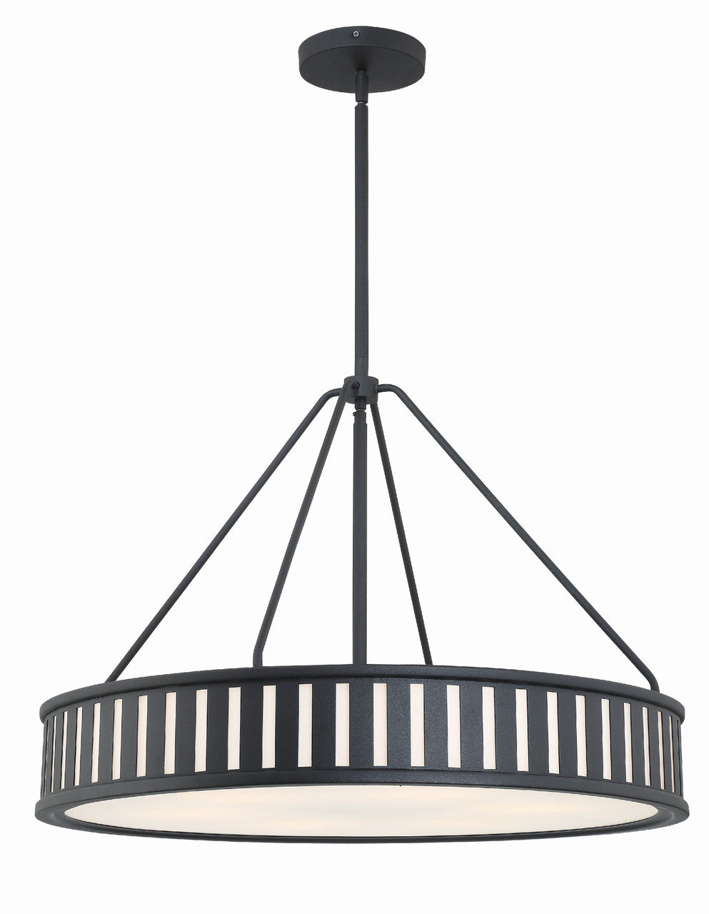 Crystorama Kendal 6 Light Black Forged Pendant KEN-8306-BF