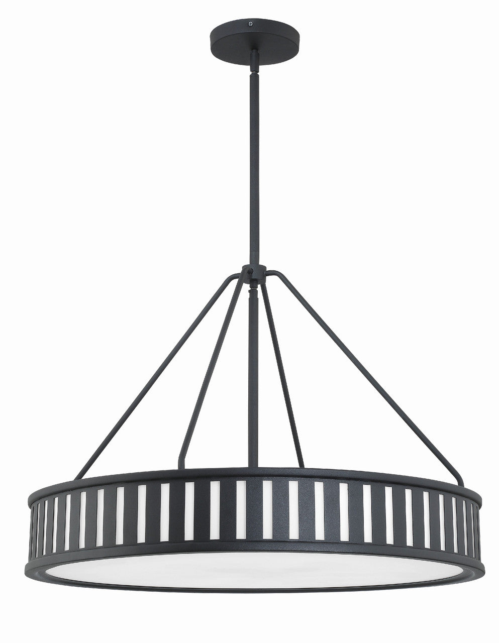 Crystorama Kendal 6 Light Black Forged Pendant KEN-8306-BF