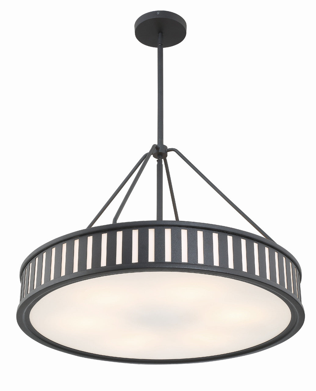 Crystorama Kendal 6 Light Black Forged Pendant KEN-8306-BF