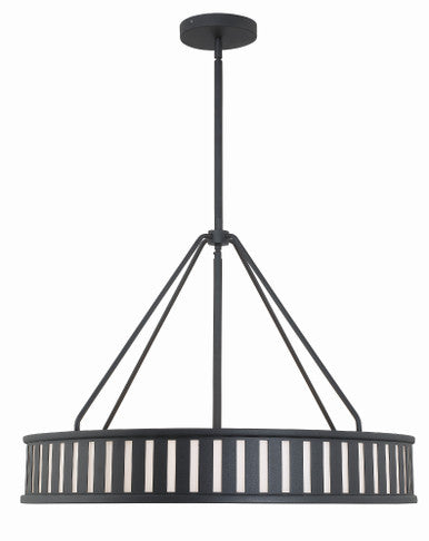 Crystorama Kendal 6 Light Black Forged Pendant KEN-8306-BF