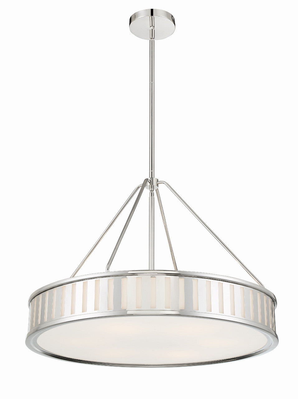 Crystorama Kendal 6 Light Polished Nickel Pendant KEN-8306-PN