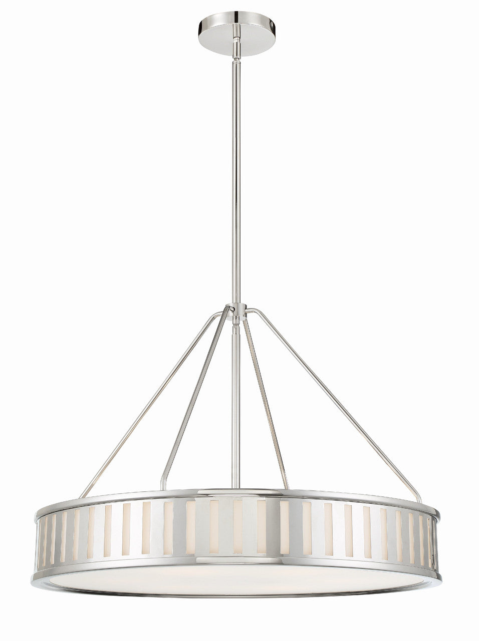 Crystorama Kendal 6 Light Polished Nickel Pendant KEN-8306-PN