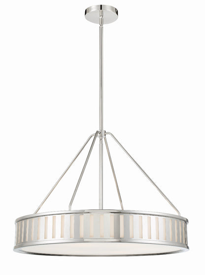 Crystorama Kendal 6 Light Polished Nickel Pendant KEN-8306-PN