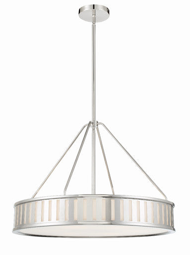 Crystorama Kendal 6 Light Polished Nickel Pendant KEN-8306-PN