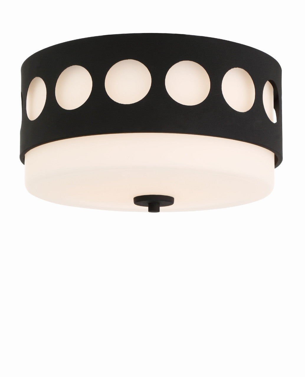 Crystorama Kirby 2 Light Black Forged Ceiling Mount KIR-B8100-BF