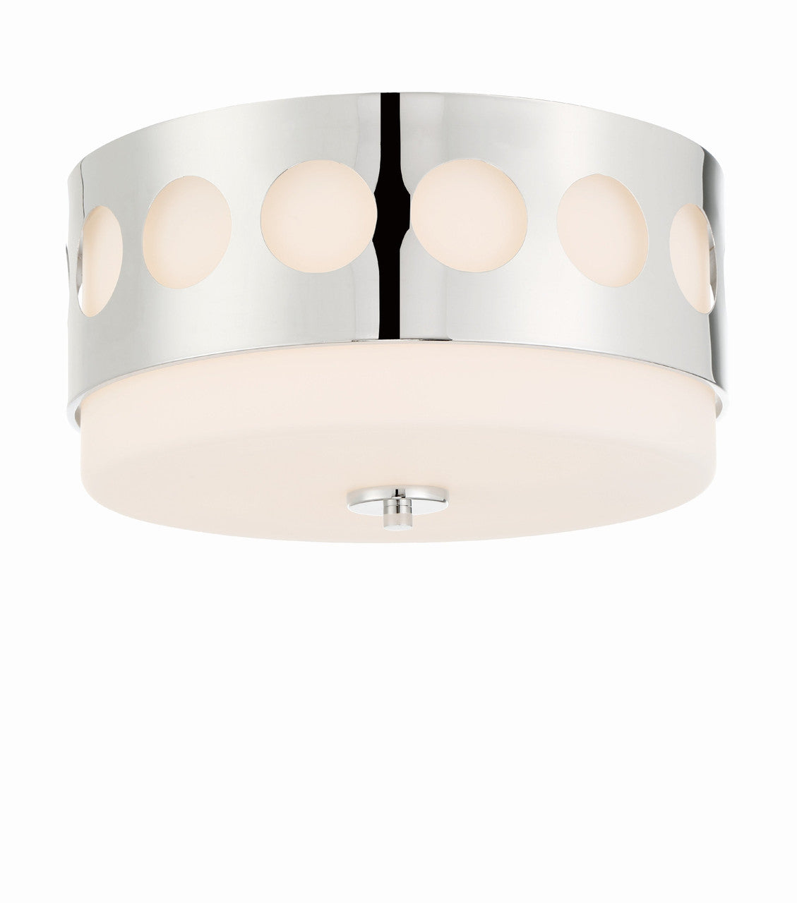 Crystorama Kirby 2 Light Polished Nickel Ceiling Mount KIR-B8100-PN