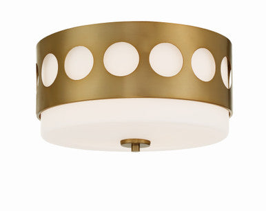 Crystorama Kirby 2 Light Vibrant Gold Ceiling Mount KIR-B8100-VG