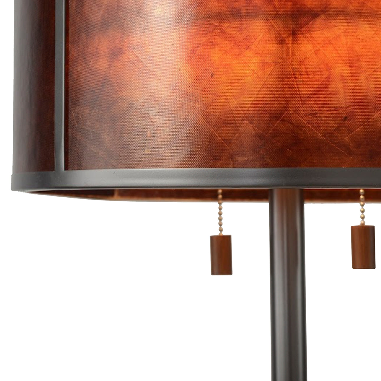 Nova of California Layers Natural Mica Table Lamp - 25", Charcoal Grey Wood & Gunmetal, Dual Pull Chair Switch 107722