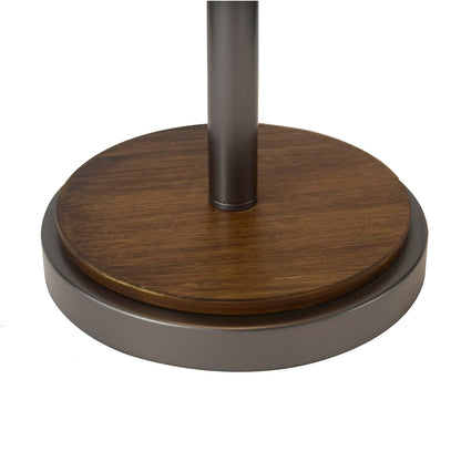 Nova of California Layers Natural Mica Table Lamp - 25", Charcoal Grey Wood & Gunmetal, Dual Pull Chair Switch 107722