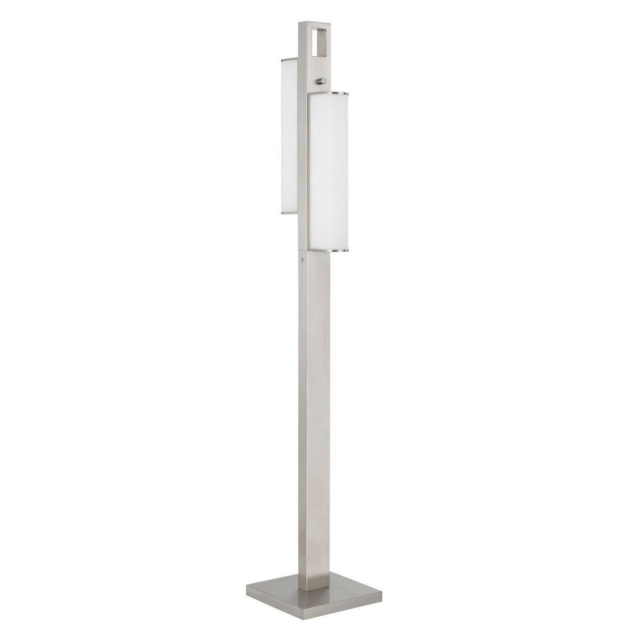 CAL Lighting Zamora dual LED metal floor lamp with dimmer switch Brushed Steel LA-8032FL