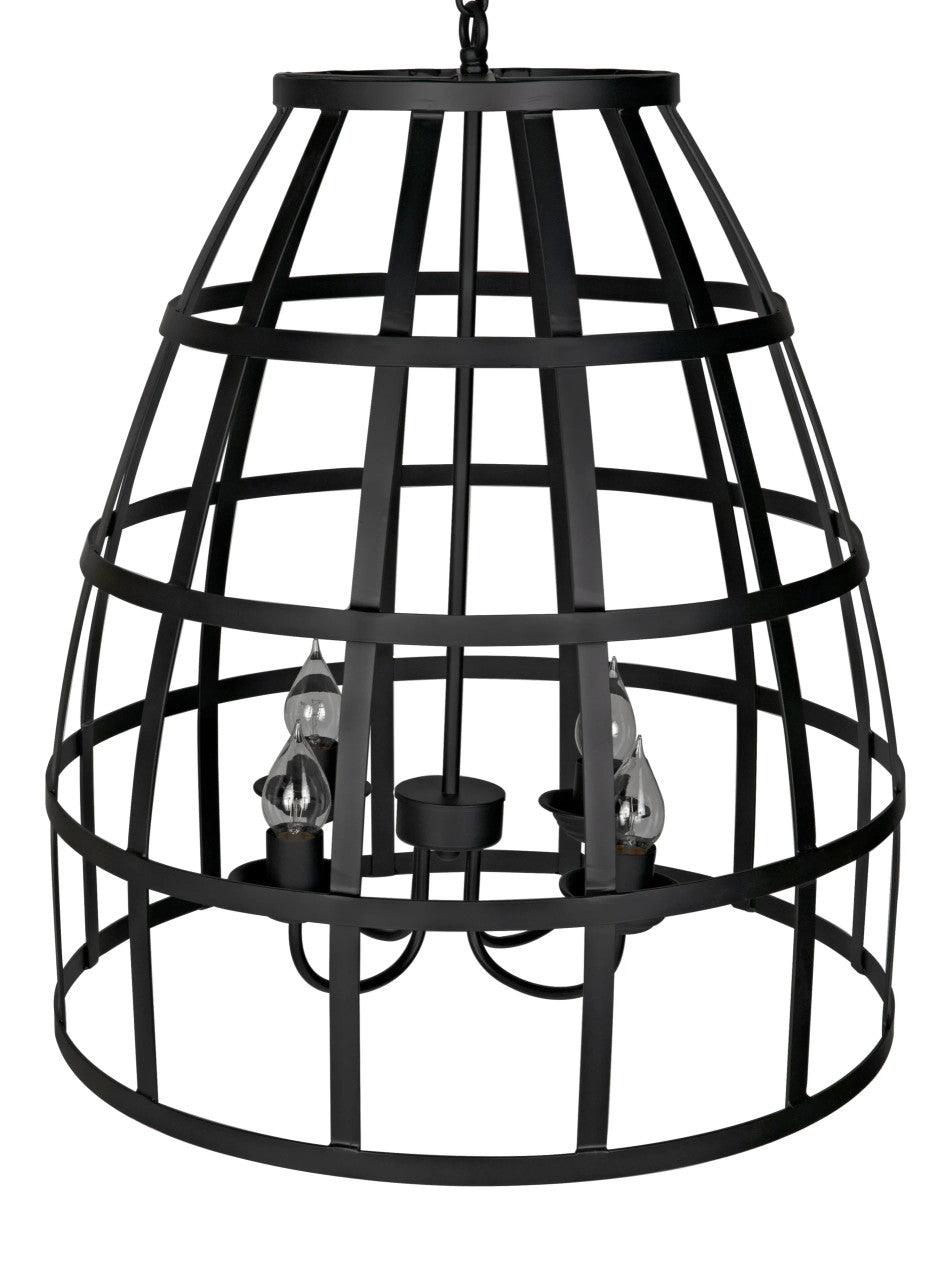 Noir Birdcage Pendant 305 in Matte Black LAMP305MTB