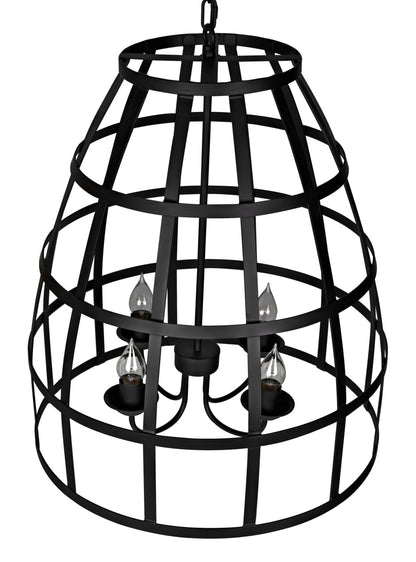 Noir Birdcage Pendant 305 in Matte Black LAMP305MTB