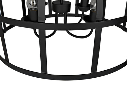 Noir Birdcage Pendant 305 in Matte Black LAMP305MTB