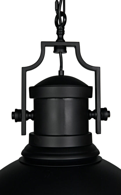 Noir Metal Marine Fixture Pendant in Matte Black LAMP334MTB