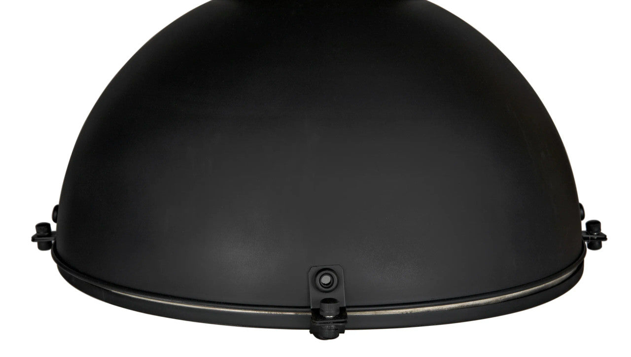 Noir Metal Marine Fixture Pendant in Matte Black LAMP334MTB