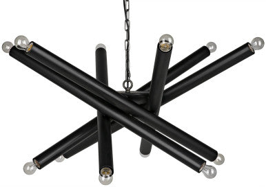 Noir Lex Chandelier in Matte Black LAMP411MTB