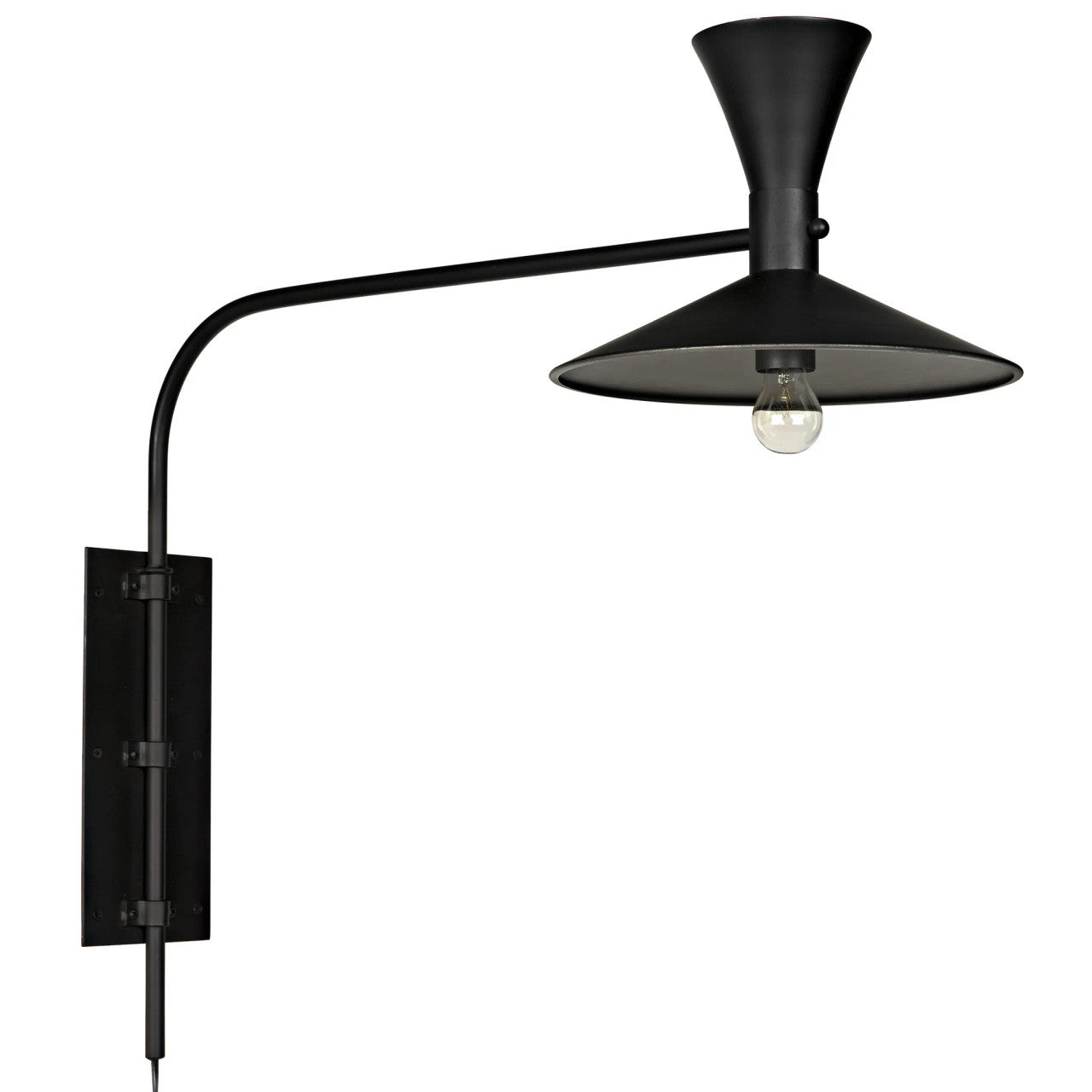 Noir Enzo Sconce in Matte Black LAMP420MTB