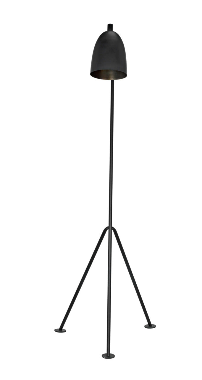 Noir Asti Floor Lamp in Matte Black LAMP445MTB