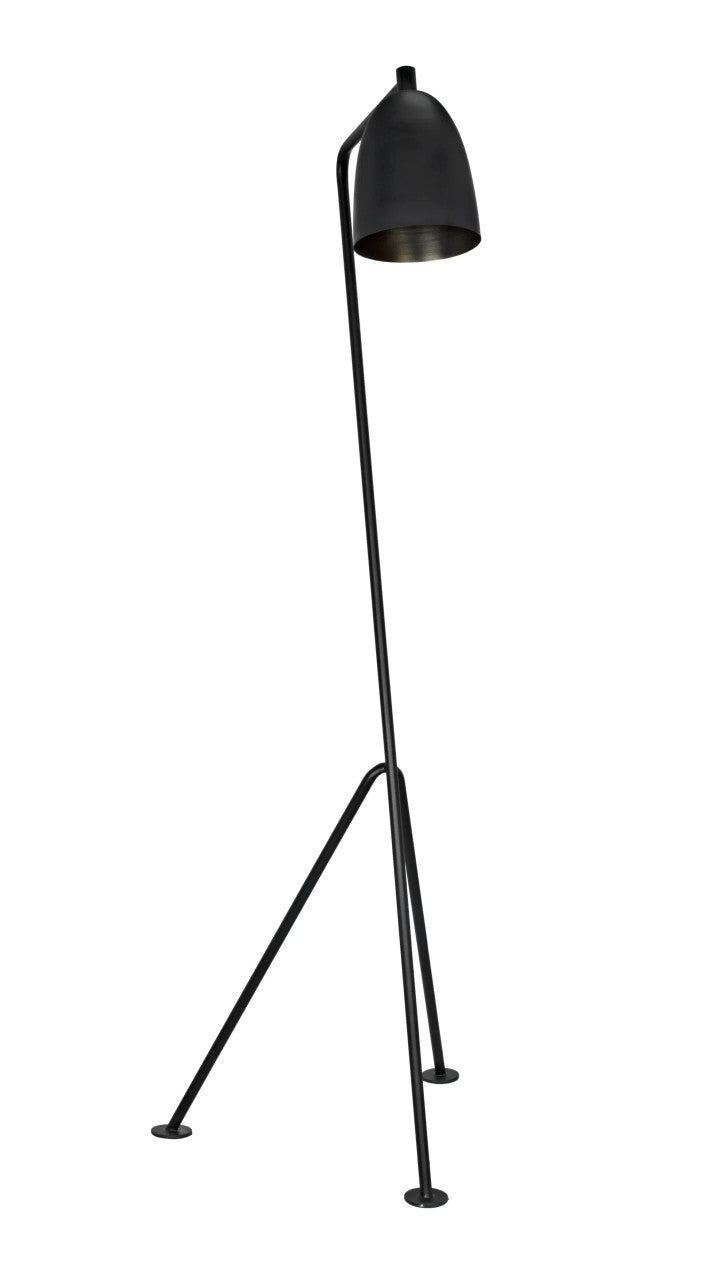 Noir Asti Floor Lamp in Matte Black LAMP445MTB