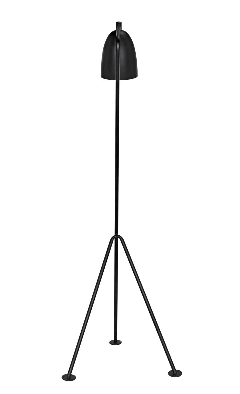 Noir Asti Floor Lamp in Matte Black LAMP445MTB